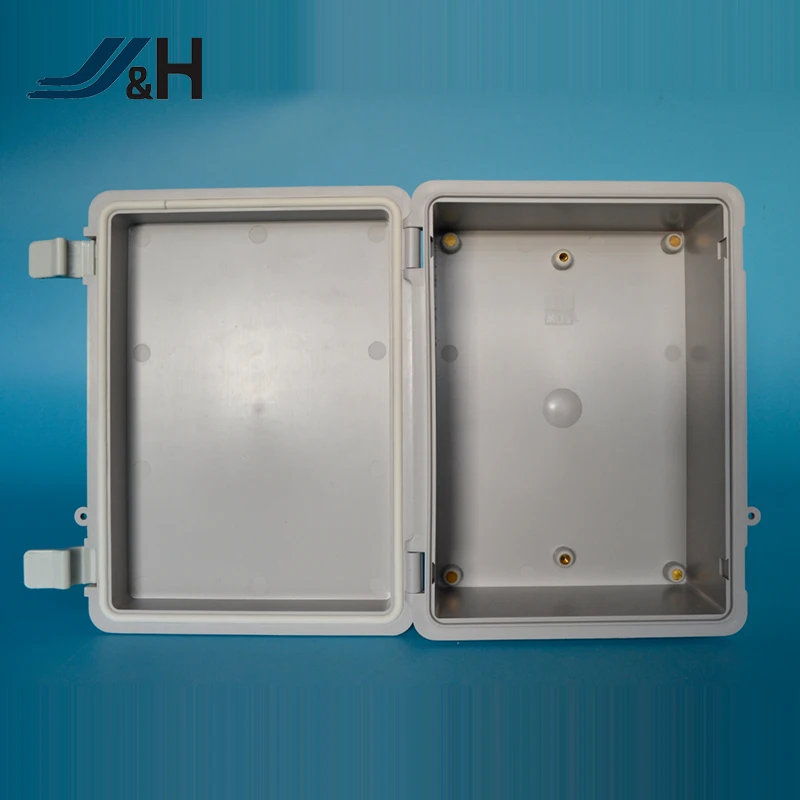 JHASB288 IP65 Plastic Waterproof Hinged Plastic Battery Distribution Lock Box Junction Box For Solar Panel