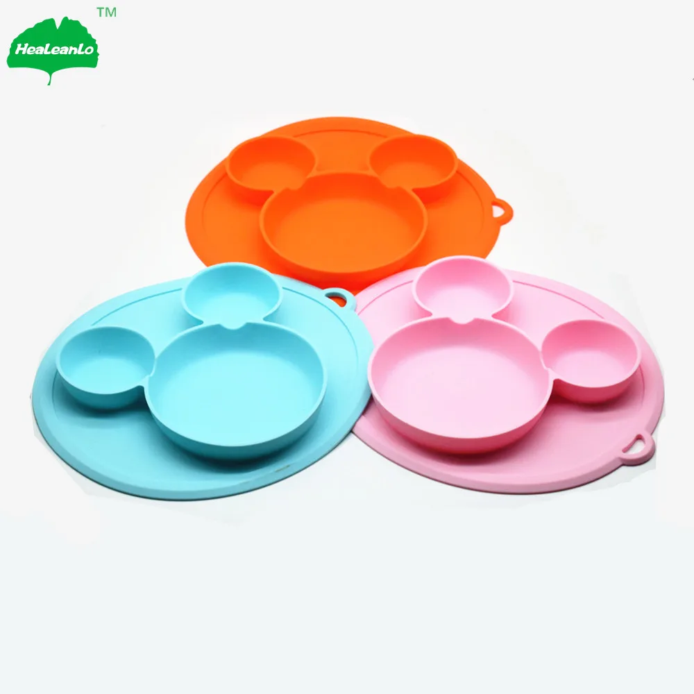 HeaLeanLo new design mickey shape silicone suction placemat heat mat kitchen tableware