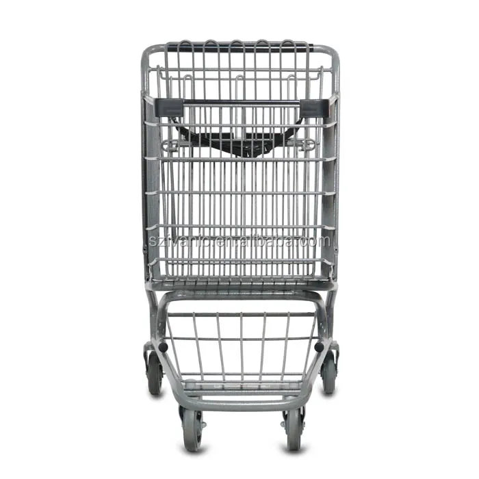 Grocery galley store Warehousing 4 wheel supermarket shopping trolley cart