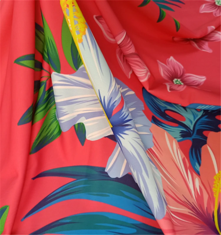 4 way stretch african tropical printed nylon swimwear spandex stretch fabric