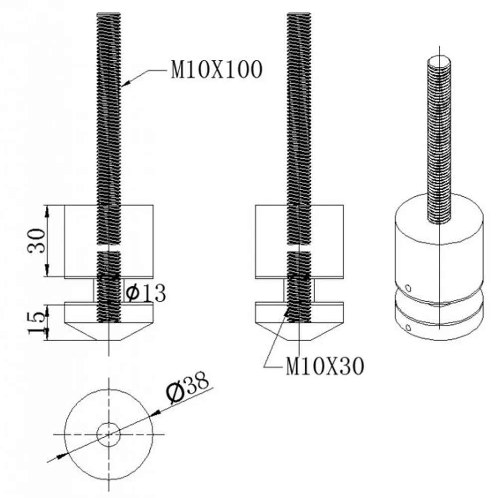316 Frameless railing stainless steel Glass mounting adjustable standoff bolt side wall fixing