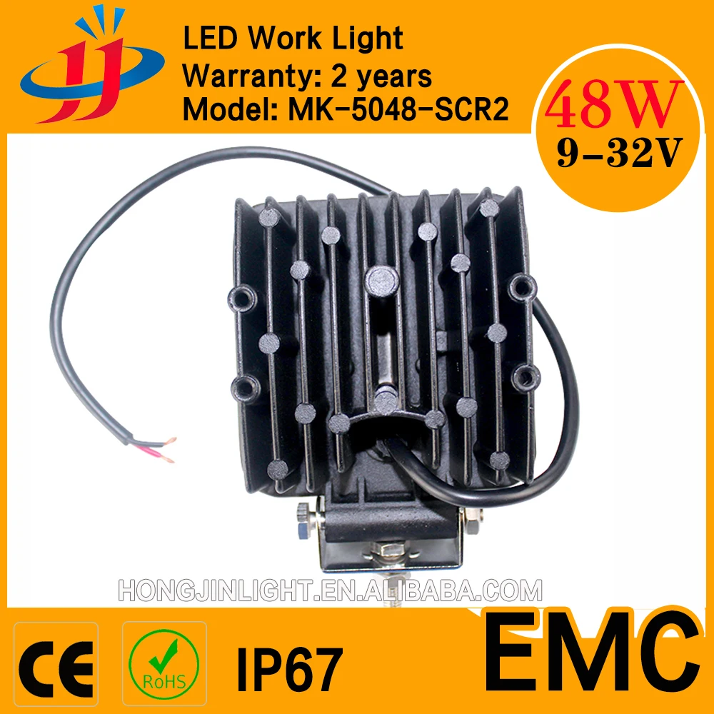 Free shipping China top selling truck led lights Square led light 4x4 offroad 48w led work light