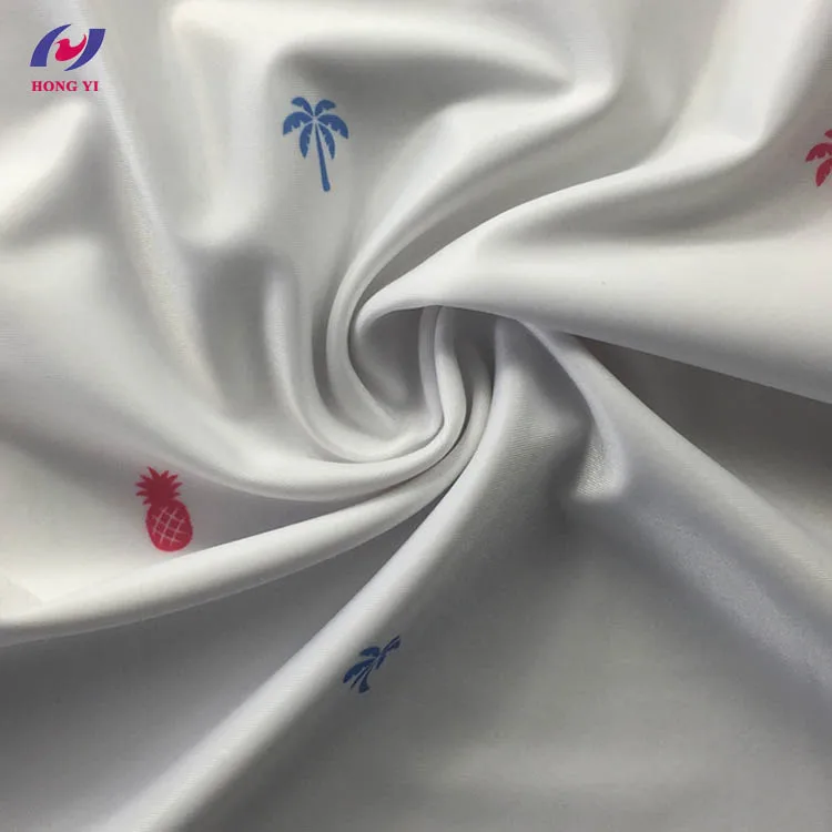 84% Nylon 16% Elastane Coconut Tree Simple Print Swimsuit Fabric