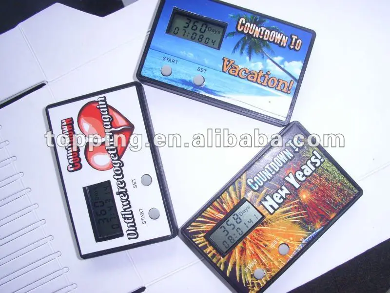 365 days credit card shaped countdown timer