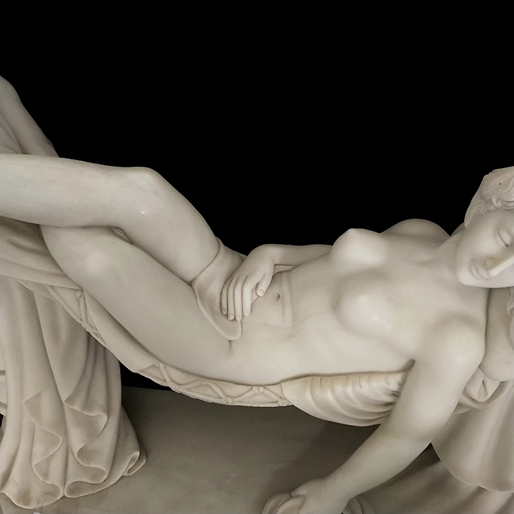 Best price natural well polished white marble girl statue sculpture for sale