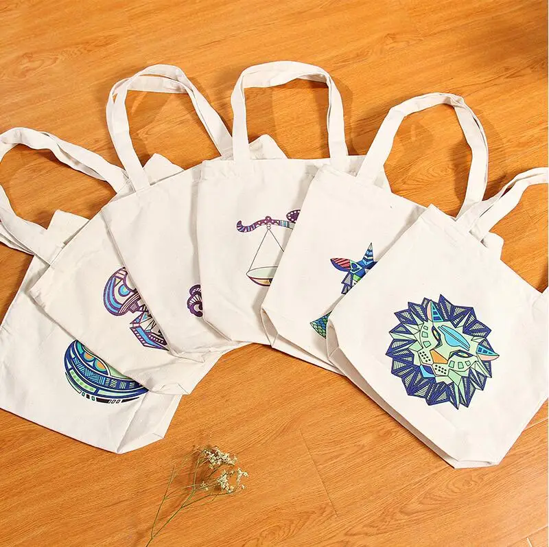 top sales long handle custom print logo canvas cotton tote bag best quality