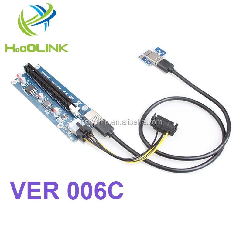 
Прямые продажи с завода, стойка VER 006C 6P pci-e x1 x16 для майнинга биткоинов 