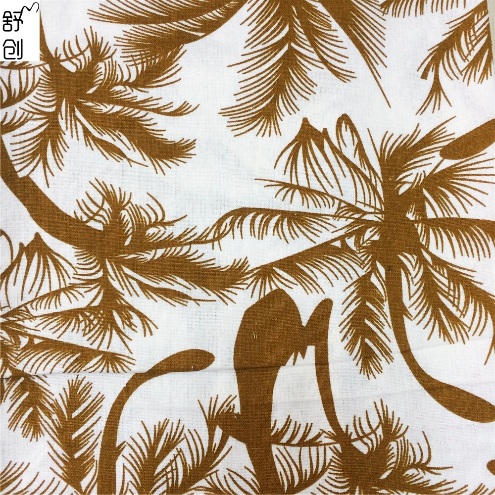 Распродажа, ткань с принтом кокосового дерева для летней одежды