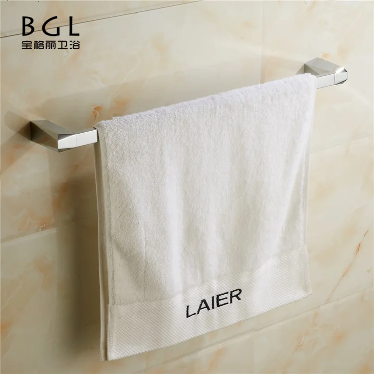 18724 wholesale zinc alloy Bathroom Accessories Single Towel Bar Bathroom heated chrome Towel Rails