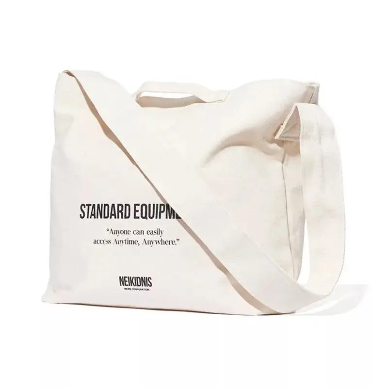 Reusable cotton shopping bags plain white cotton canvas tote bag with printed logo