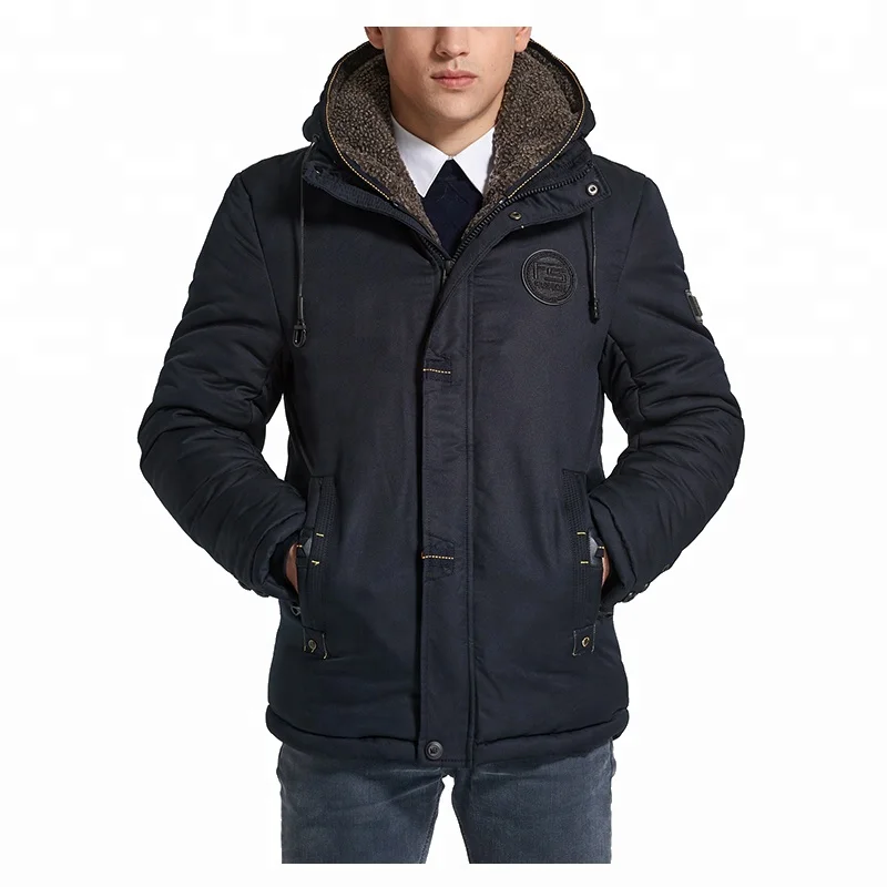 Европейский стиль, оптовая продажа, ветрозащитное хлопковое Мужское пальто с капюшоном