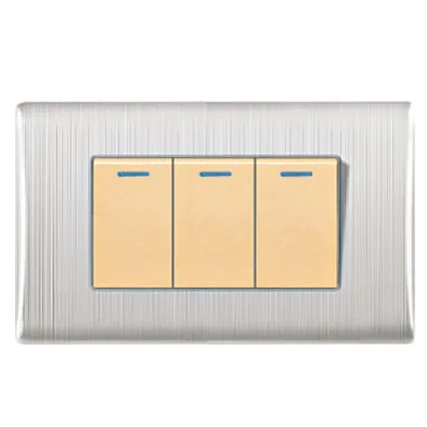 Стандарт США, односторонний роскошный выключатель света, высокомощные Настенные переключатели с 3 положениями