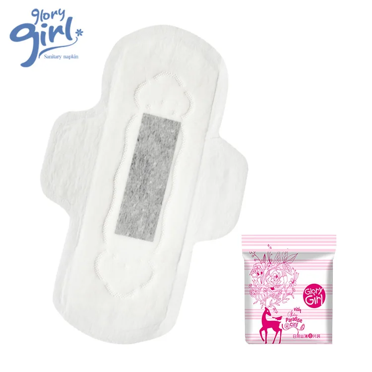 
Private Label Bamboo Charcoal Menstrual Pad Female Hygiene Disposable Sanitary Napkins Supplier 