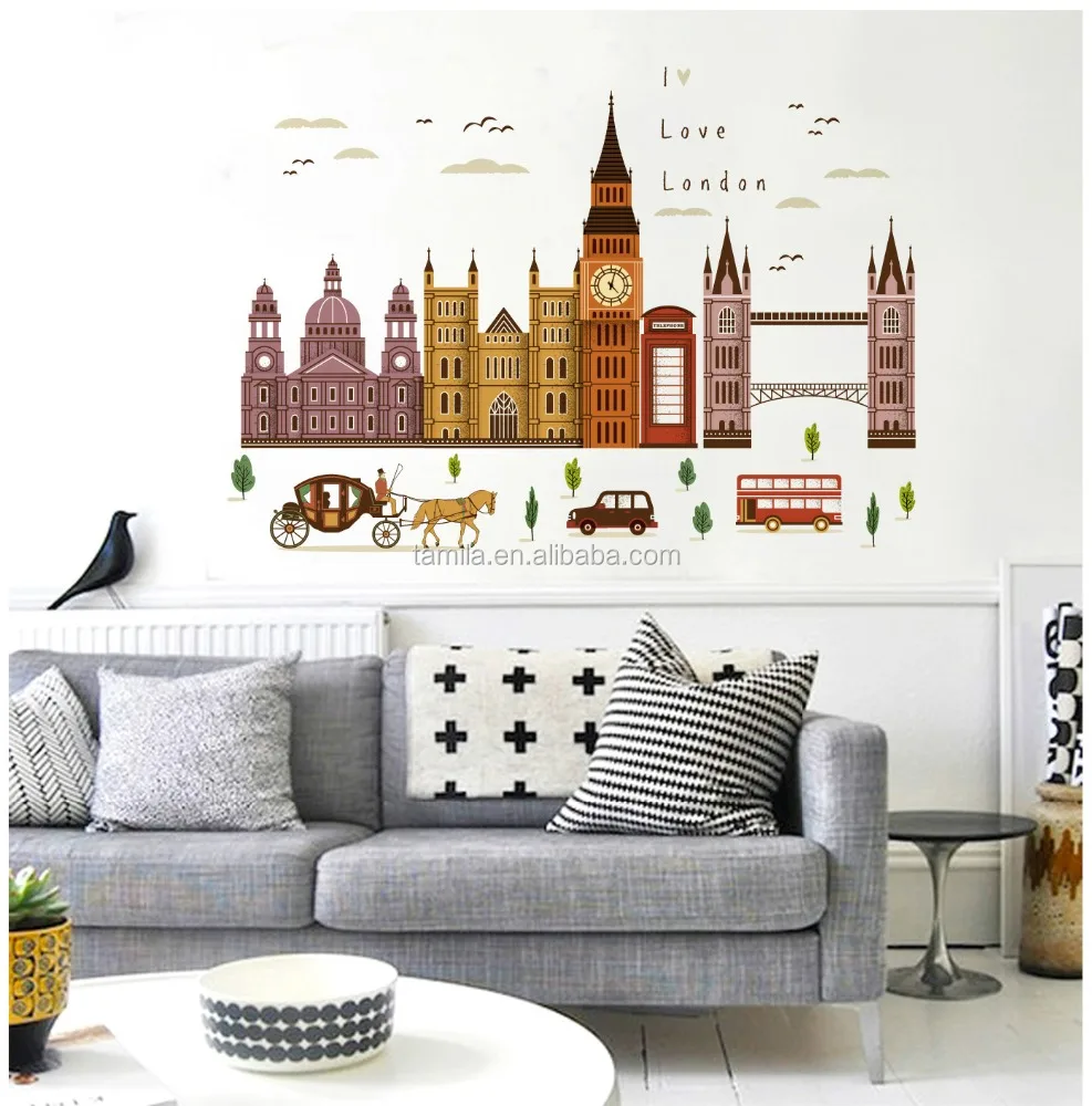 Новое поступление, лондонские часы Big ben, настенные наклейки для украшения дома