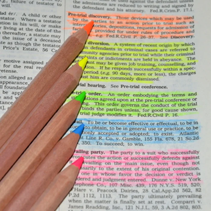 High Quality Wooden Jumbo Fluorescent Highlighter Pencil Marker