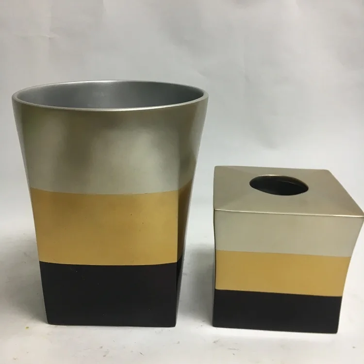 Hotsell Gold Elegant Hotel Square Resin Tissue Paper Box