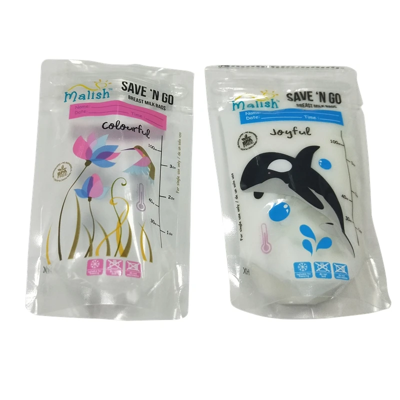 Индивидуальный логотип, экологически чистый, перерабатываемый, органический, на молнии, пакет для хранения грудного молока, пакеты для грудного молока