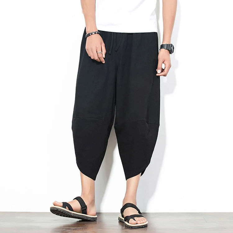 New Arrival Sports Joggers Sweatpants Mens Blank Loose Fit Trousers Harem Pants
