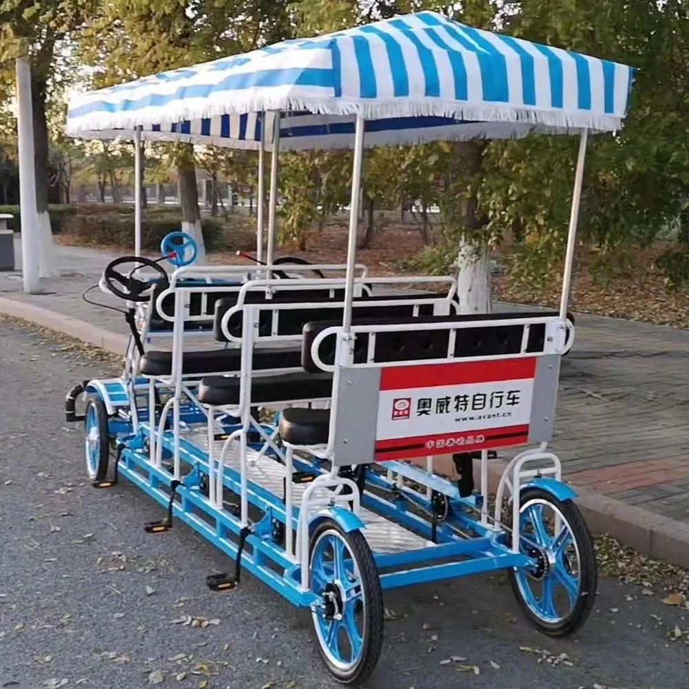 
Factory outlet family set child seat sightseeing four wheels canopy tour Surrey bike 