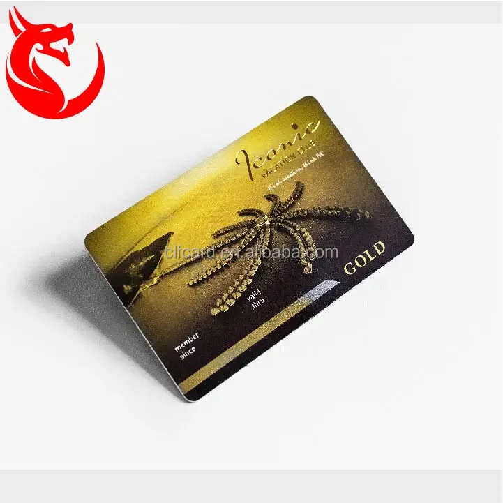 Luxury Gold Silkpriting Vip Membership  Gold Foil Business Cards Pvc Gold Card