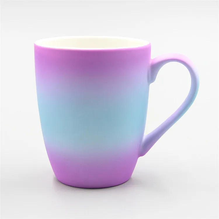 12oz soft touch porcelain made individual white box packed ceramic mugs with custom logo