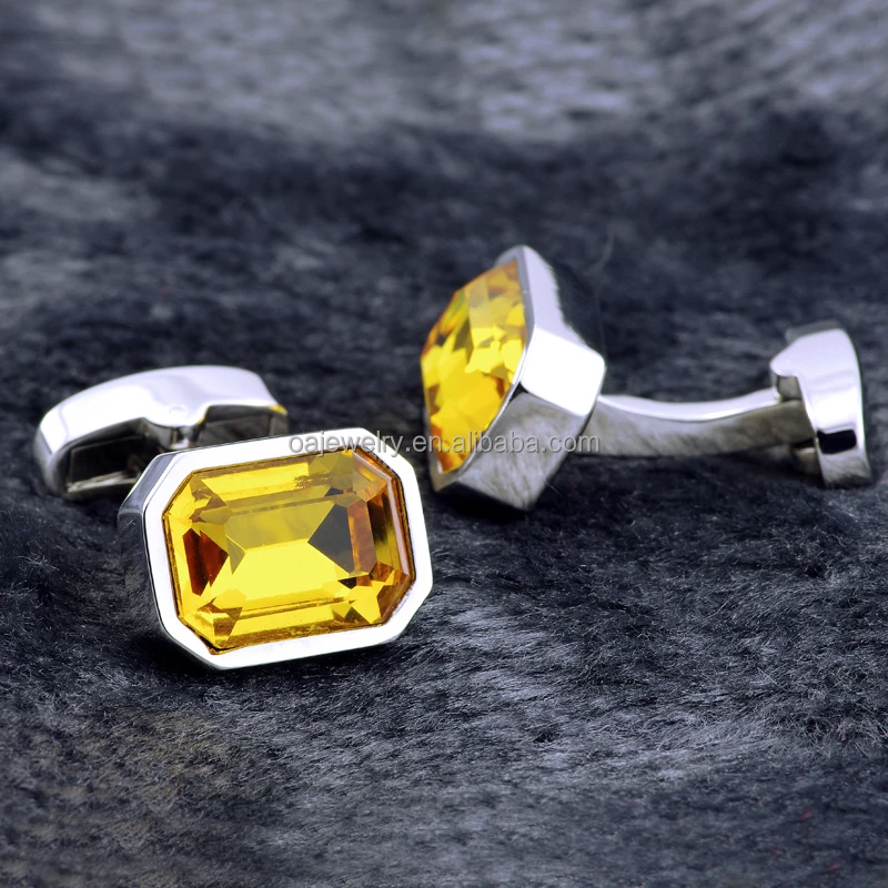 Новейший дизайн прямоугольные камни запонки женские с кристаллами производитель
