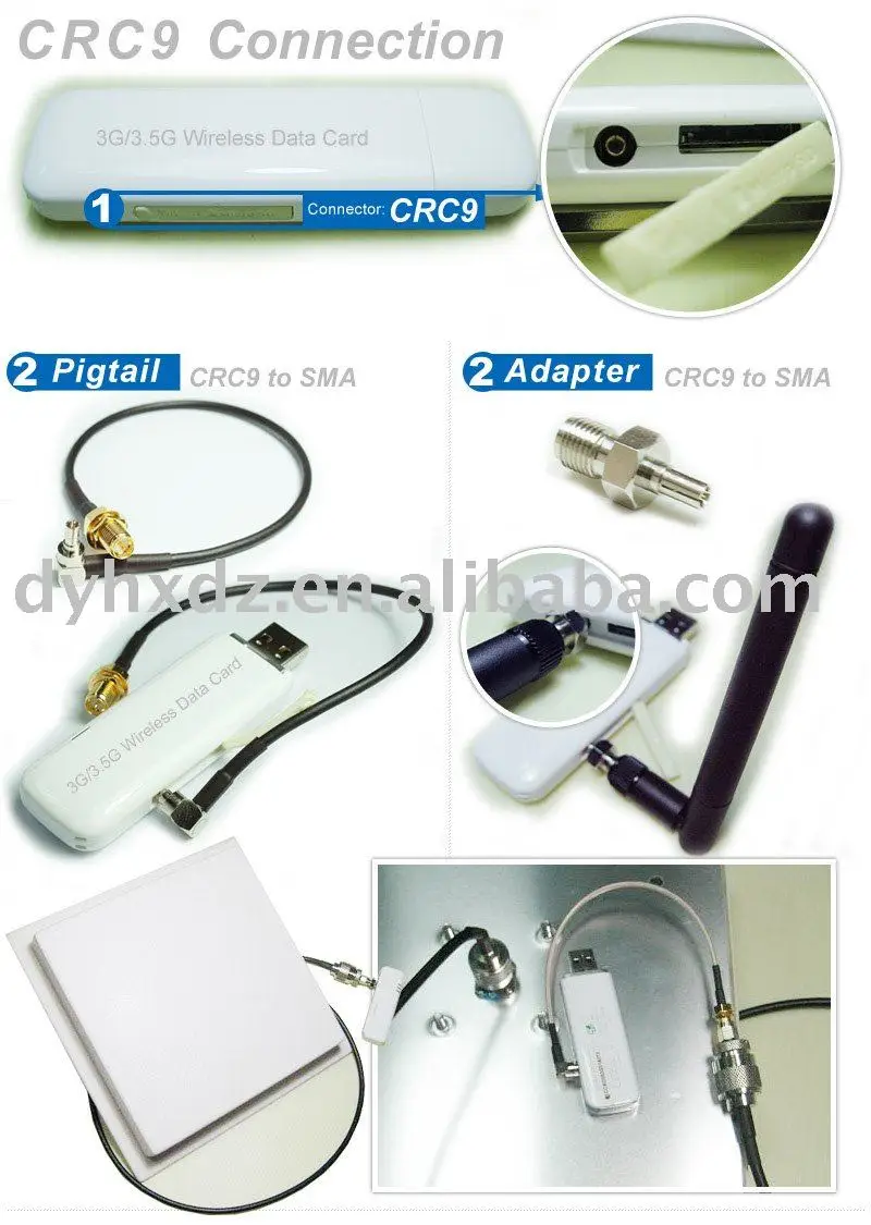 CRC9 right angle male to RP SMA female for RG174