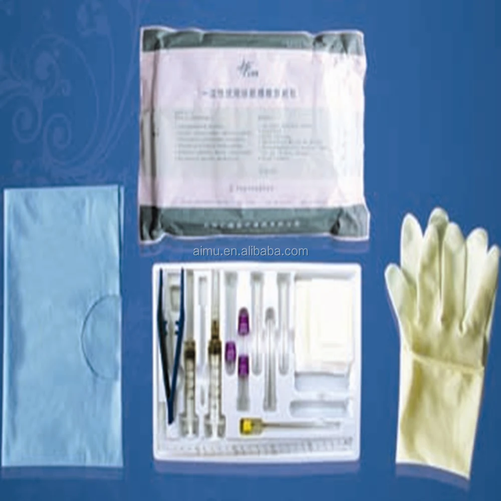 single use medical diagnostic kit for lumbar puncture