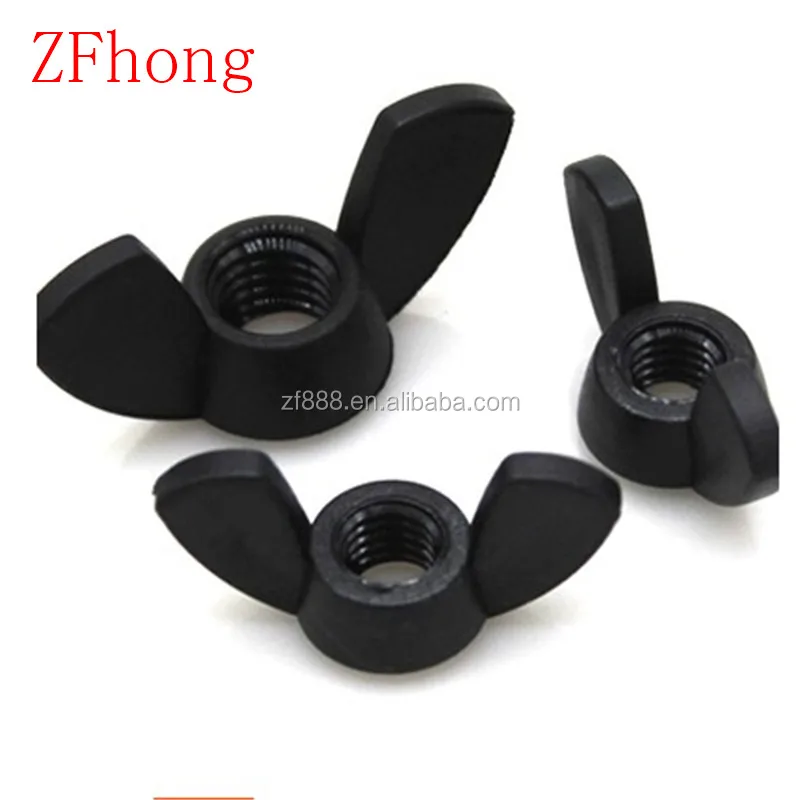 M4 M5 M6 M8 M10 M12 black plastic nylon wing nut
