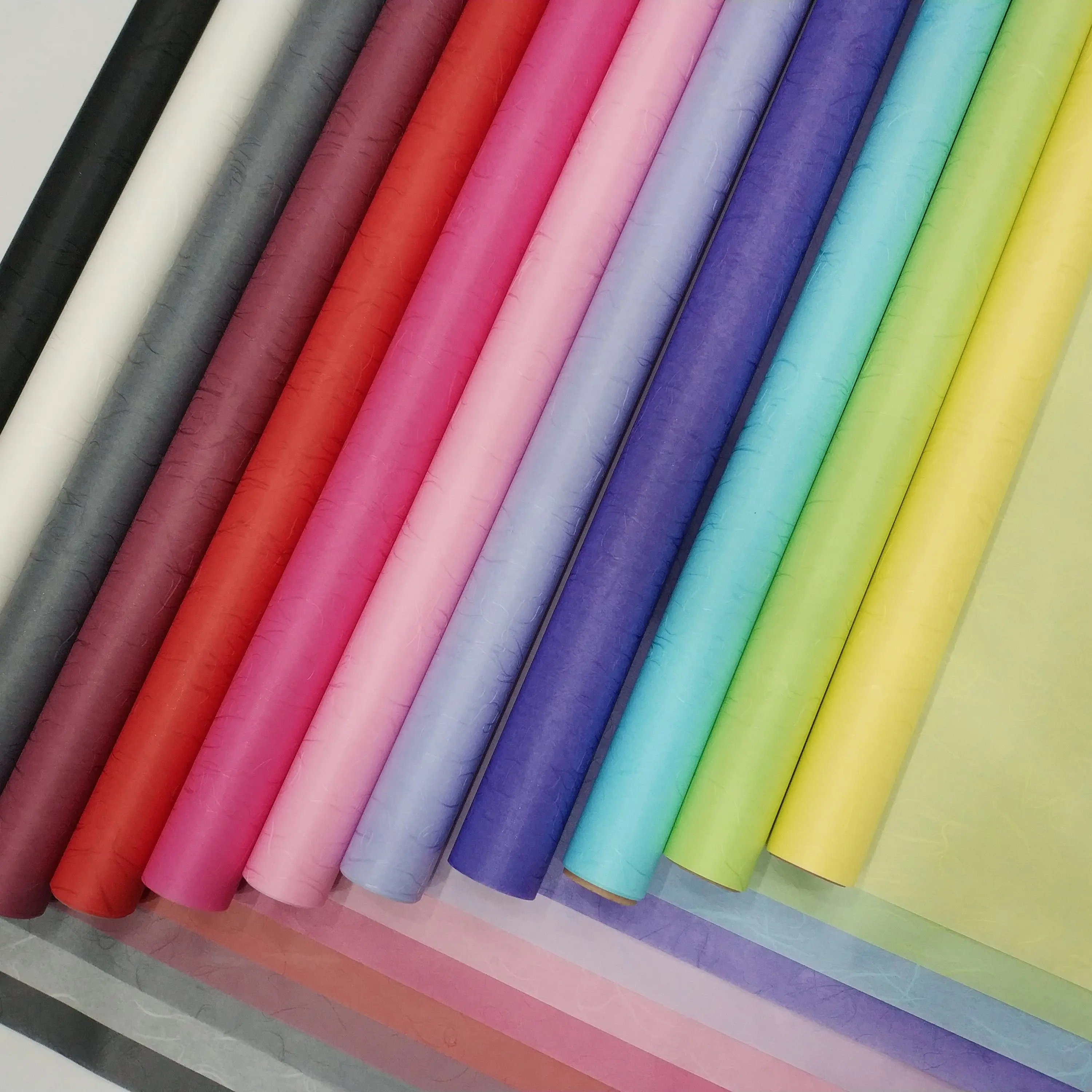 Многоцветная Экологически чистая пленка БОПП, ламинированная водостойкая пленка для упаковки цветов, шелковая бумага 60 см x 5 м