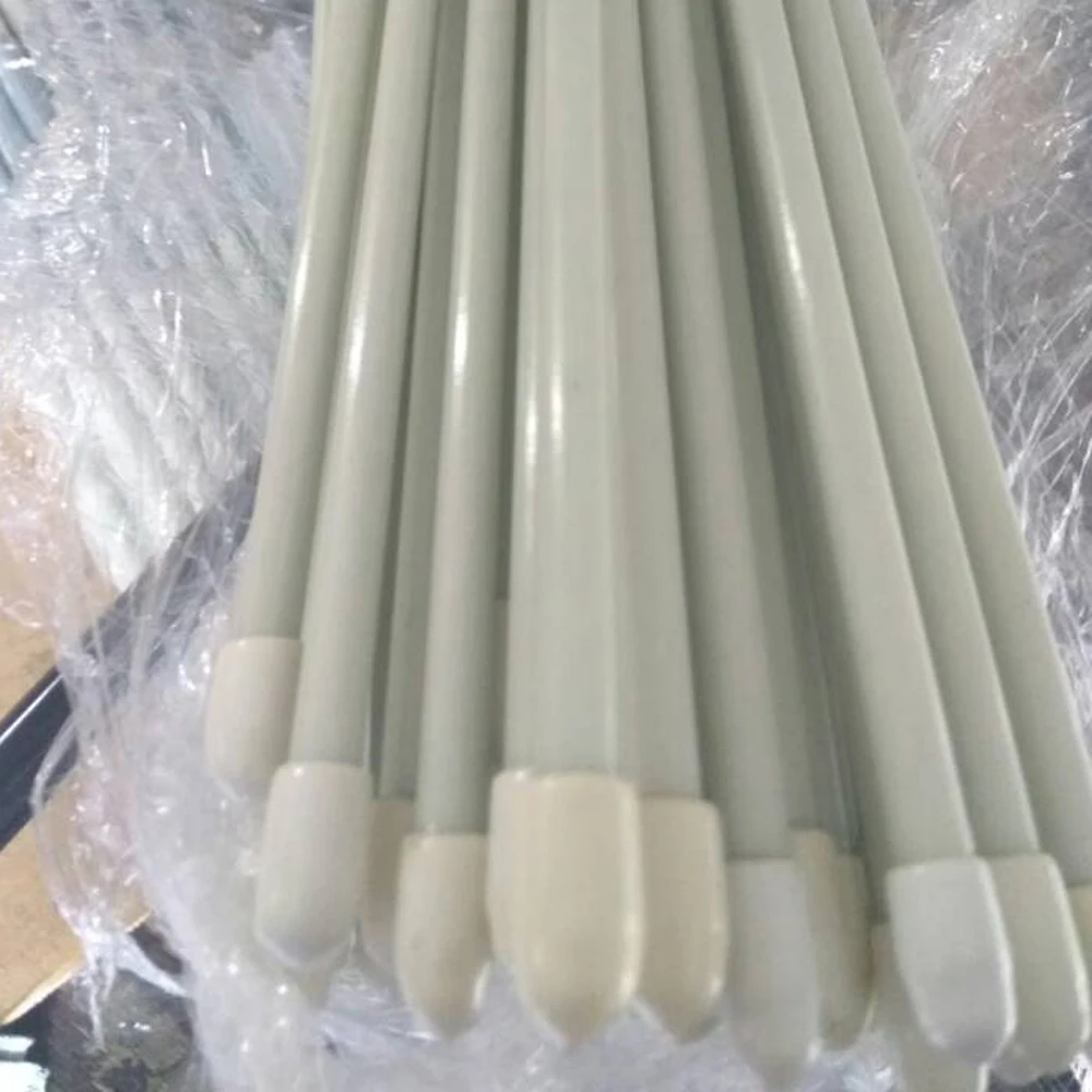 Folding Outdoor Vinyl Resin Material Fiberglass Rod Camping Tent Pole with Aluminum ferrule on one side