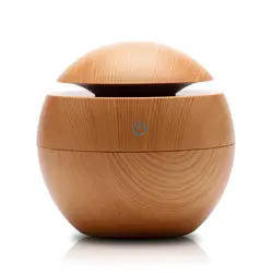 JanueLife Alibaba new products 130ml Wood Grain mini USB UFO shape humidifier, mini USB aroma diffuser