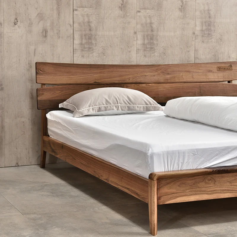 nordic contracted single solid wood double beauty king size bed furniture designs solid wood bedroom furniture set