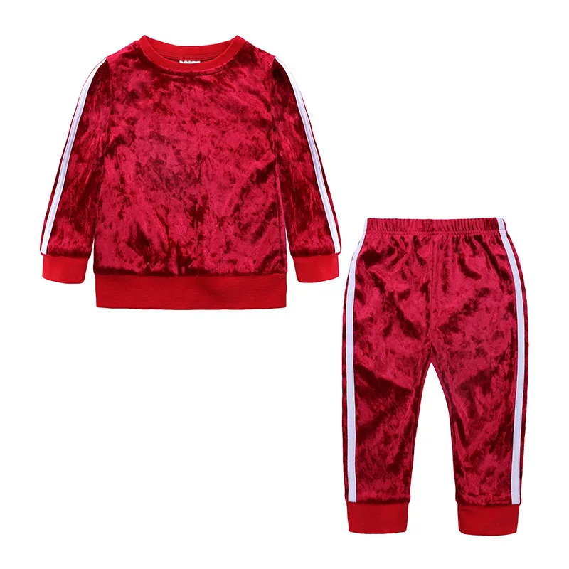 Baby Boys Clothing Sets Kids Girls Tracksuits Sport Suit Fleece Jacket Spring Autumn Clothes Children Casual Set
