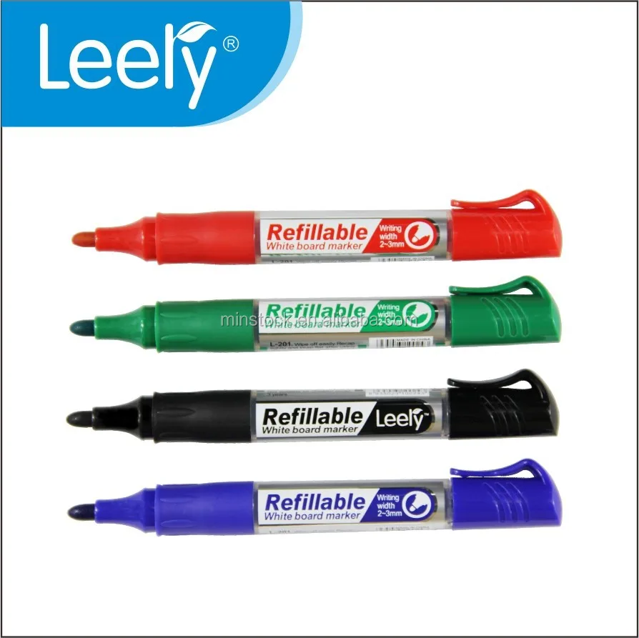 New cap with clip refillable whiteboard marker LEERY brand