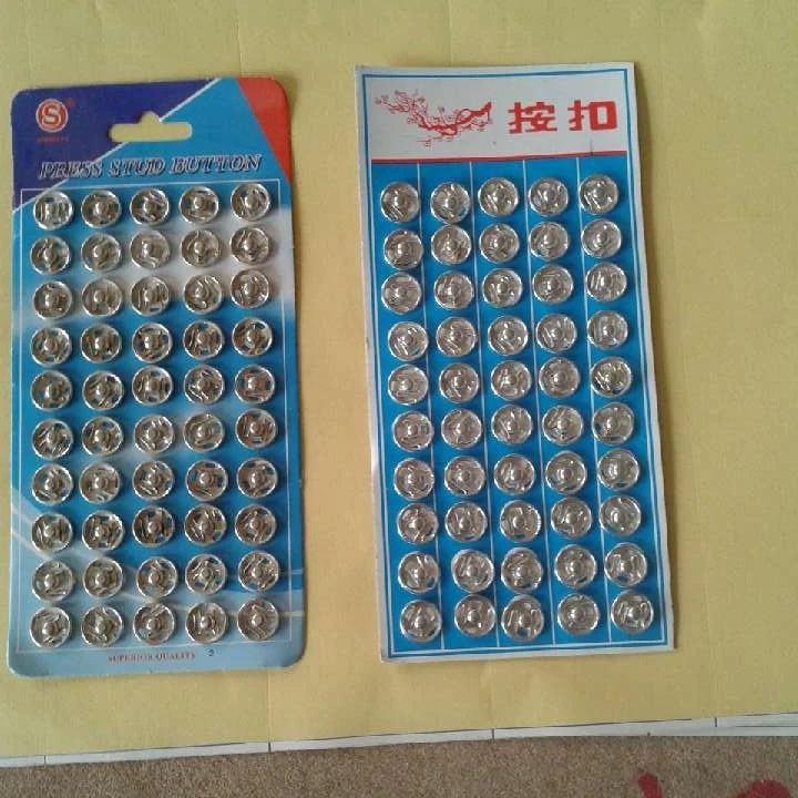 Wholesale silver/ black color metal button seagull brand snap fastener