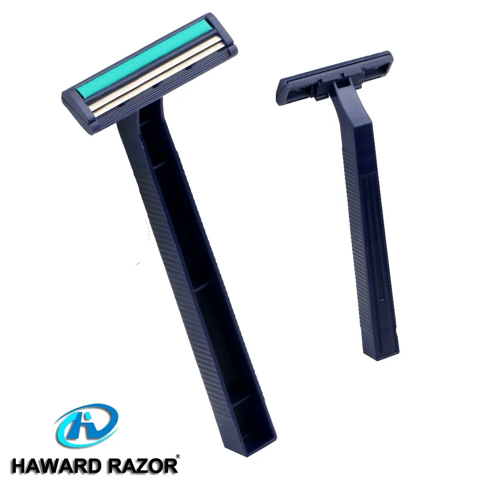 Twin Blade Razor Stainless Steel Blade Disposable Plastic Handle No Electronic Disposable Razor
