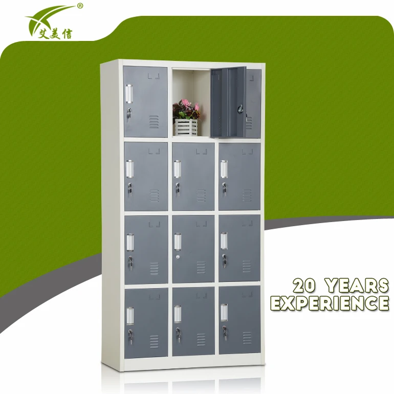 Metal steel Gym Locker Office Staff Clothing Storage wardrobe Steel students Lockers cupboard For Changing Room