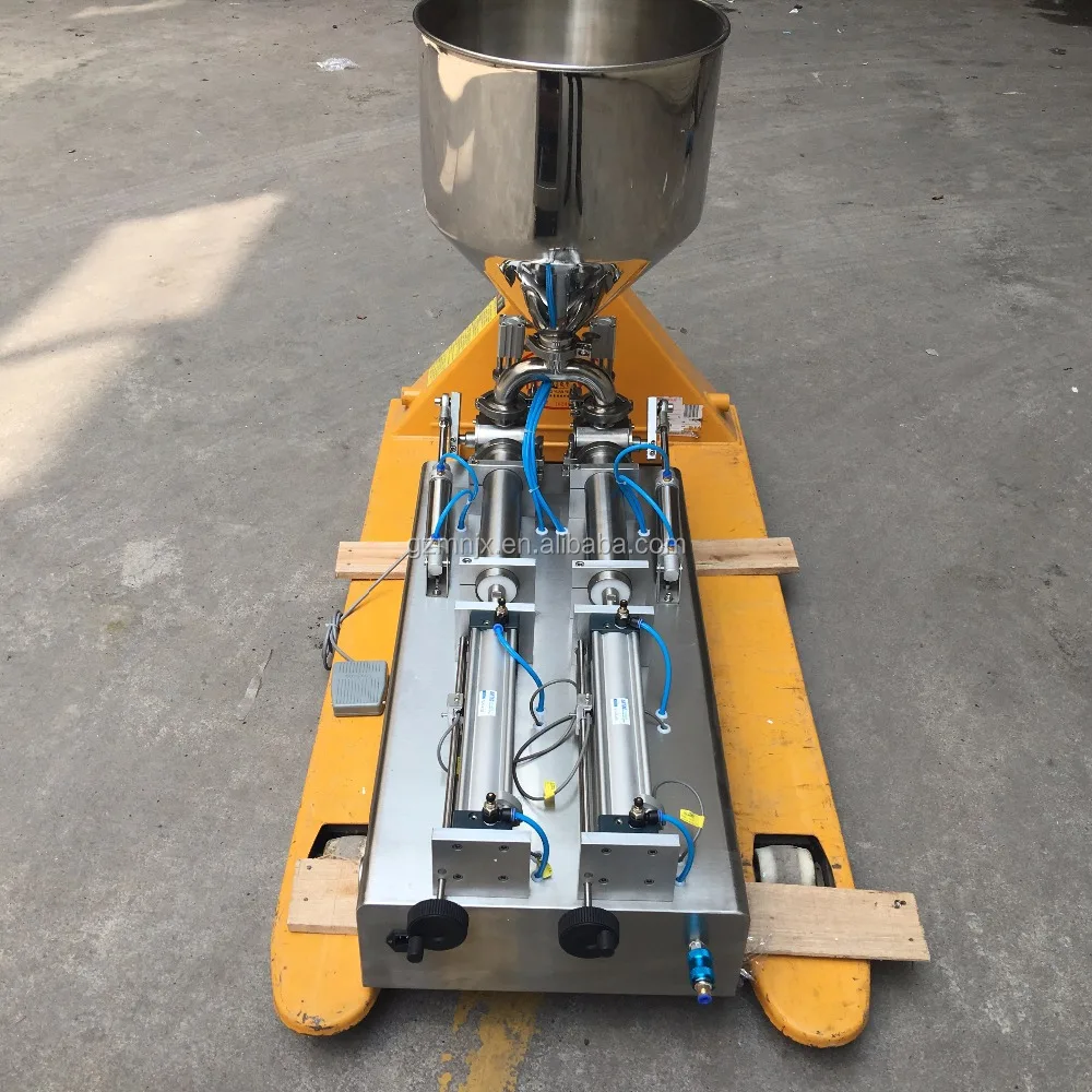 Two nozzles semi automatic piston honey filler olive oil filling machine