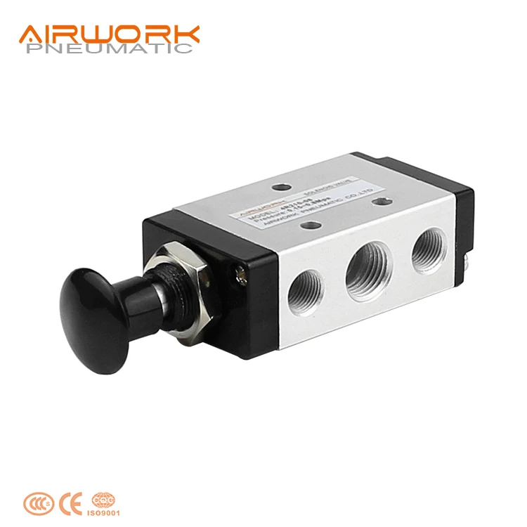4R 3R 5 2 3/2 way button pneumatic hand lever switch valve