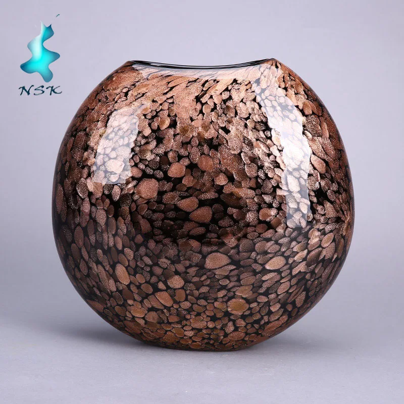 
Hand blown murano different shaped glass vase for home decoration 