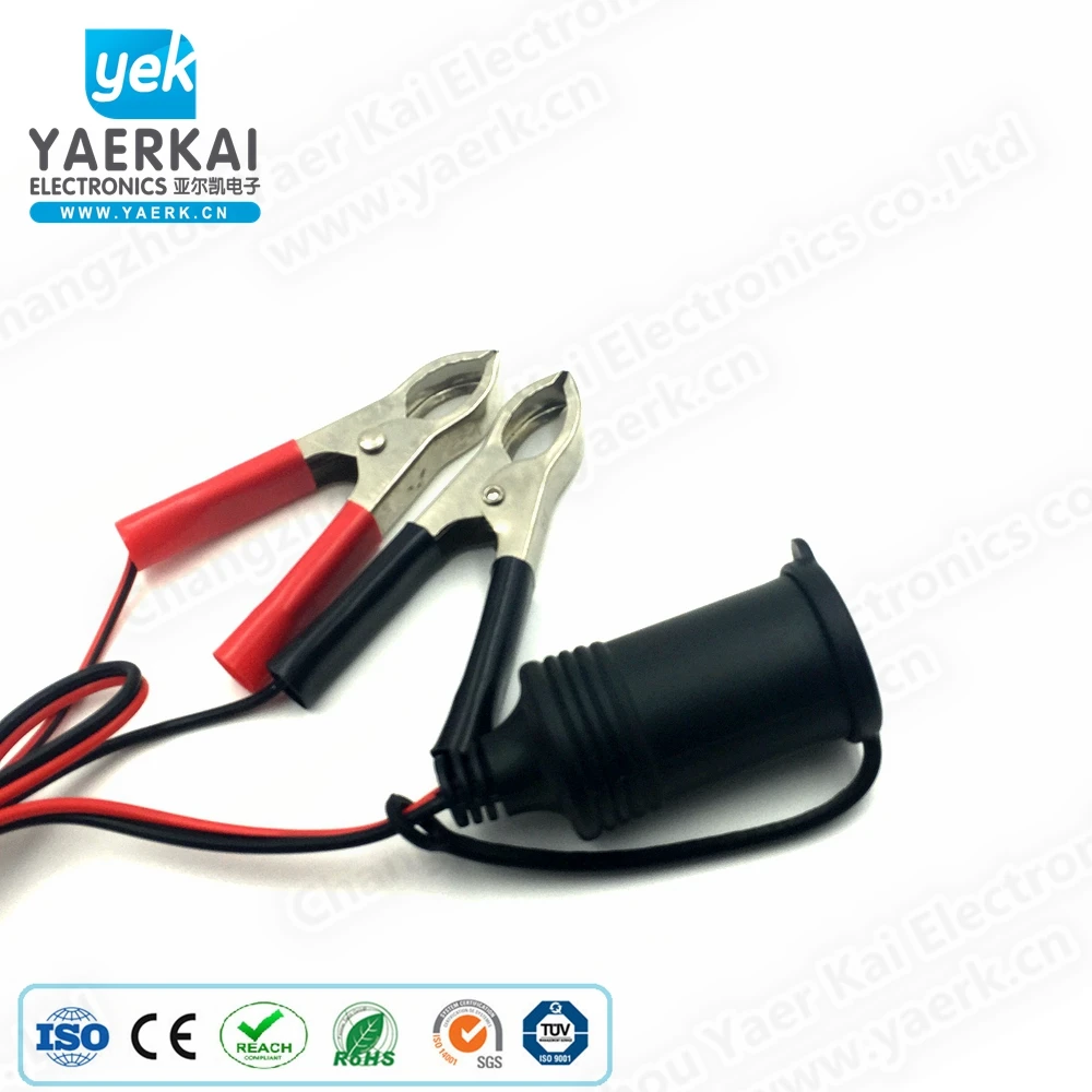Customized manufacturer car copper battery clip test lead with pvc insulating sleeve
