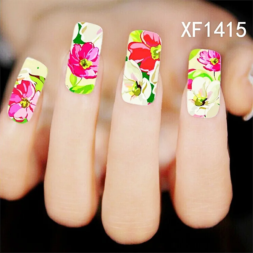 New Nail Art Flower Water Tranfer Sticker Nails Beauty Wraps Foil Polish Decals girl Temporary Tattoos