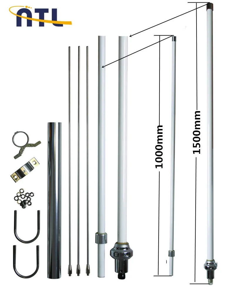 
Fiberglass 144/430MHz High Gain Marine VHF UHF Dual Band Base Station Antenna 