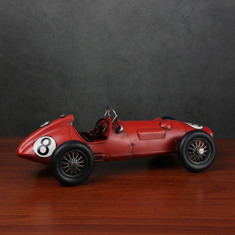 Iron Old Vehicle Classic Decorative Vintage Handmade Racing Car Models High Quality For Home Decoration Metal Craft Supplier