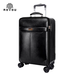 New Chinese Business Luggage Travel Bag with Pull-rod Box Polyurethane Leather Bag Pull-rod Box