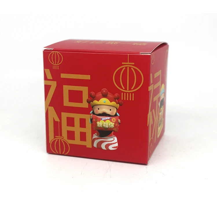Custom chinese god of fortune red statues resin craft home decor