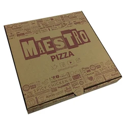 Wholesale high quality cheap custom logo portable thick recycled corrugated delivery baking pizza box