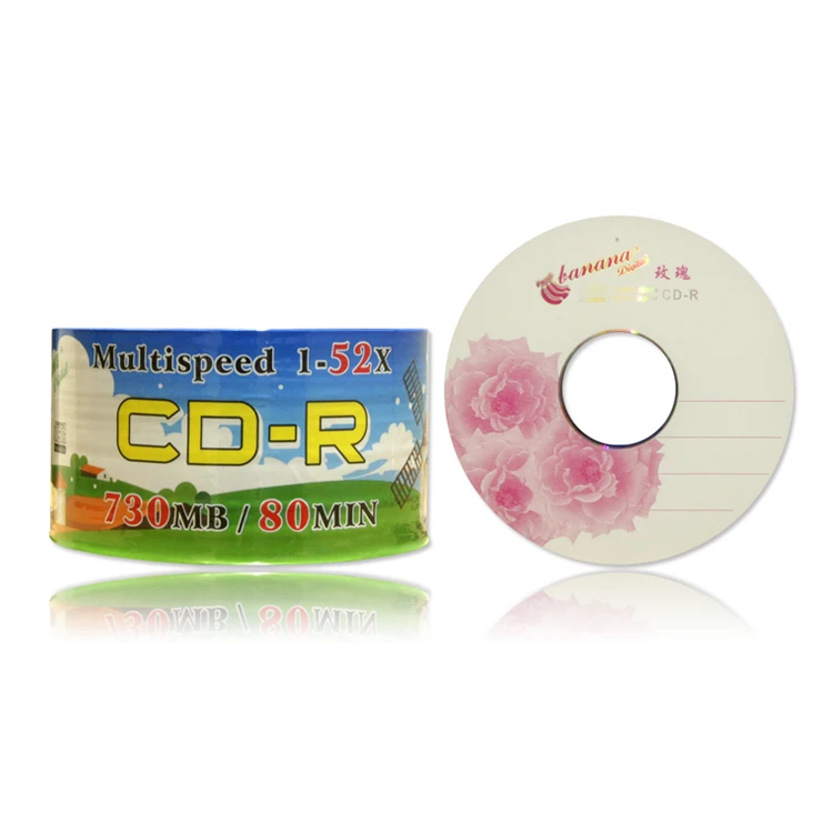 Hot Sales Banana Design Blank CD-R 700MB 52X PINK ROSE high quality