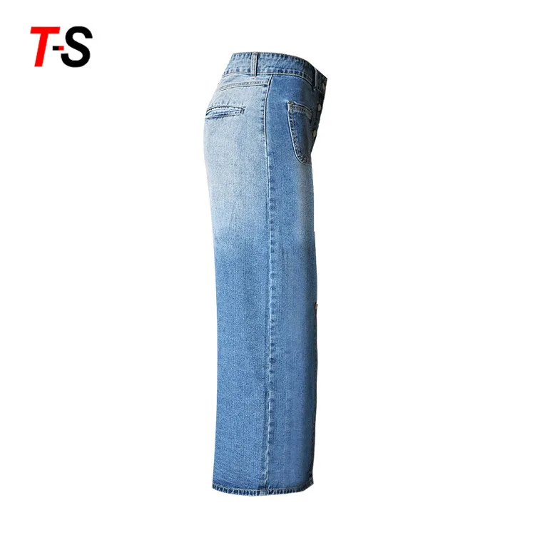 2018 New style high waist large size pencil denim long women skirt